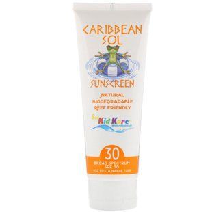 Sunscreen for children, SPF 30, Caribbean Solutions, 113 g.