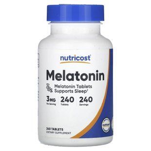Nutricost, Melatonin, 3 mg, 240 Tablets купить в Киеве и Украине