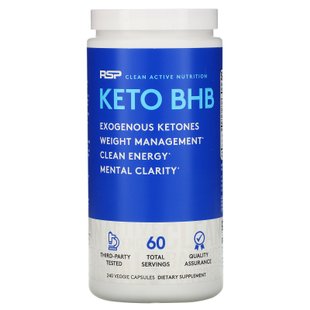 Keto BHB, RSP Nutrition, 240 вегетарианских капсул купить в Киеве и Украине