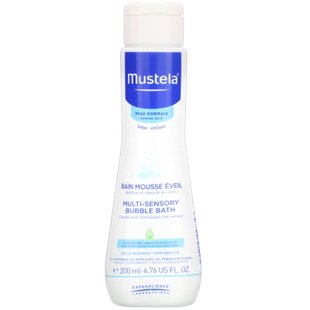 Пена для ванн, Multi Sensory Bubble Bath, Mustela, 6,76 жидких унций (200 мл) купить в Киеве и Украине