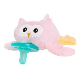 Соска для младенцев розовая сова WubbaNub (Infant Pacifier 0-6 Months Pink Owl) 0&ndash;6 месяцев 1 пустышка купить в Киеве и Украине