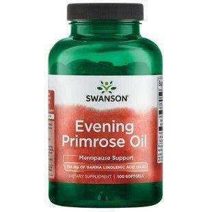 Evening Primrose Oil, Swanson, 1.3 g 100 capsules