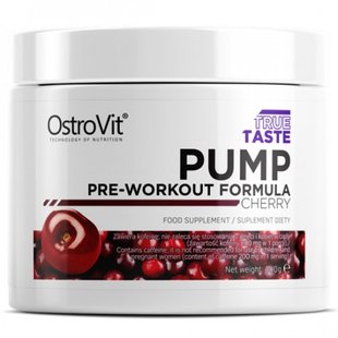 Предтренировочный комплекс, вишня, PUMP Pre-Workout, cherry, OstroVit, 300 г купить в Киеве и Украине