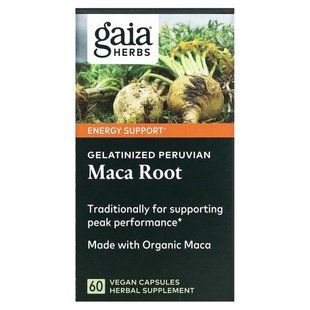 Корень маки, Gaia Herbs, 60 растительных капсул купить в Киеве и Украине