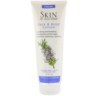Lotion for face and body, Skin By Ann Webb, 8 liquid ounces