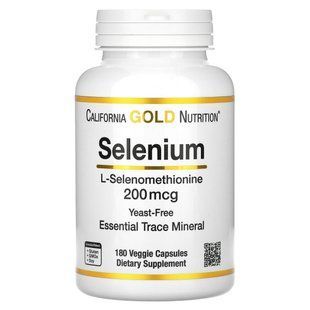 Селен без дрожжей California Gold Nutrition (Selenium Yeast-Free) 200 мкг 180 вегетариансих капсул купить в Киеве и Украине