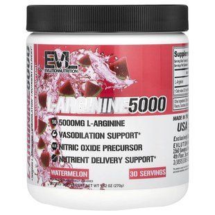 EVLution Nutrition, L-Arginine 5000, Watermelon, 9.52 oz (270 g) купить в Киеве и Украине