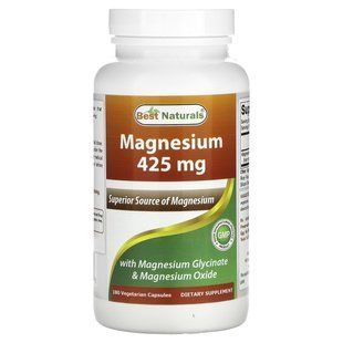 Best Naturals, Magnesium, 425 mg , 180 Vegetarian Capsules купить в Киеве и Украине