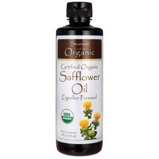 Сертифицированное органическое масло сафлорового масла, Certified Organic Safflower Oil Expeller-Pressed, Swanson, 475 мл купить в Киеве и Украине