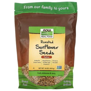 Семена подсолнечника соленые жареные Now Foods (Sunflower Seeds) 454 г купить в Киеве и Украине