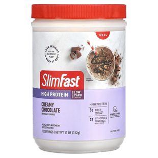 SlimFast, замінник їжі, суміш для смузі з високим вмістом білка, шоколадний крем, 312 г (11 унцій)