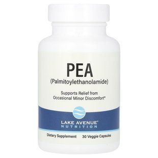 ПЭА пальмитоилэтаноламид Lake Avenue Nutrition (PEA Palmitoylethanolamide) 600 мг 30 вегетарианских капсул купить в Киеве и Украине
