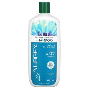 Шампунь, заспокіюючий шкіру голови, примула і лаванда, Aubrey Organics, 16 рідких унцій (473 мл)