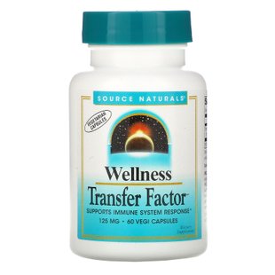 Молозиво для поддержки иммунитета, Transfer Factor, Source Naturals, 125 мг, 60 растительных капсул купить в Киеве и Украине