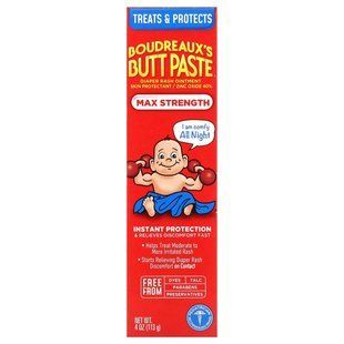 Boudreaux's Butt Paste, Diaper Rash Ointment, Max Strength, 4 oz (113 g) купить в Киеве и Украине