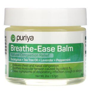 Бальзам Breathe-Ease, Breathe-Ease Balm, Puriya, 57 г купить в Киеве и Украине