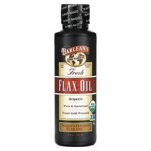 Органическое свежее льняное масло Barlean's (Fresh Flax Oil) 236 мл купить в Киеве и Украине