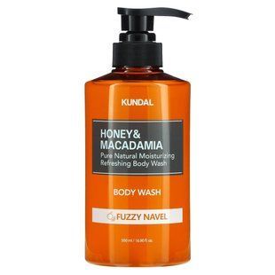 Гель для душа, пушистый пупок, Honey & Macadamia, Kundal, 500 мл купить в Киеве и Украине