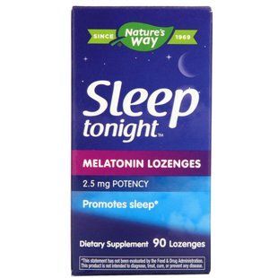 Пастилки с мелатонином, Sleep Tonight, Nature's Way, 2,5 мг, 90 пастилок купить в Киеве и Украине