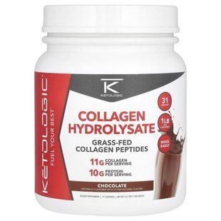 KetoLogic, Collagen Hydrolysate, Chocolate, 16.2 oz (454 g) купить в Киеве и Украине