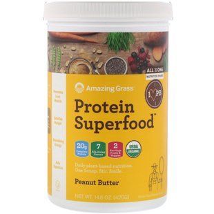 Protein Superfood, powder peanut paste, Amazing Grass, 420 g.