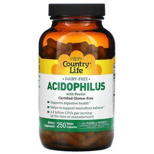 Пробіотики Country Life (Acidophilus) 250 капсул