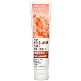 Pink toothpaste with Himalayan salt, creamy mint, Desert Essence, 6.25 ounces (176 g)