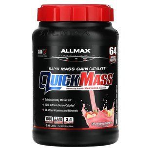 ALLMAX, QuickMass&reg;, Rapid Mass Gain Catalyst, Strawberry-Banana, 3.5 lbs (1.59 kg)