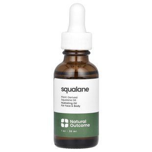 Natural Outcome, Squalane, Hydrating Oil for Face & Body, Fragrance Free, 1 oz (30 ml) купить в Киеве и Украине
