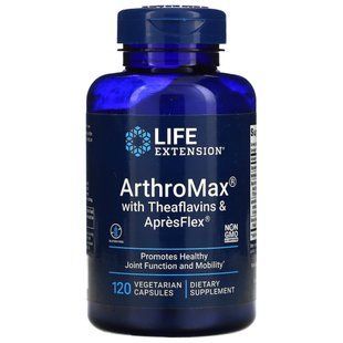 Добавка для суставов, Arthromax with Theaflavins and Apresflex, Life Extension, 120 вегетарианских капсул купить в Киеве и Украине