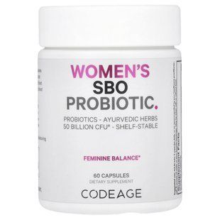Жіночий пробіотик CodeAge (Women's SBO Probiotic) 50 млрд КУО 60 капсул