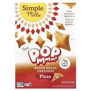 Simple Mills, Pop Mmms, запечені крекери, піца, 113 г (4 унції)