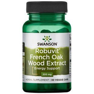 Экстракт французского дуба Робувит, Robuvit French Oak Wood Extract, Swanson, 200 мг, 30 капсул купить в Киеве и Украине