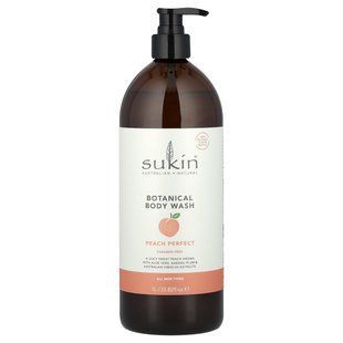 Sukin, Botanical Body Wash, All Skin Types, Peach Perfect, 33.82 fl oz (1 l) купить в Киеве и Украине