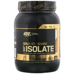 Gold Standard, whey protein 100% Isolate, caramel ice cream, Optimum Nutrition, 720 g