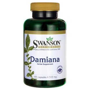 Листья Дамианы Swanson (Damiana Leaves) 510 мг 100 капсул купить в Киеве и Украине