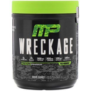 Pre-workout formula (Wreckage) 375 g, sour candy flavor