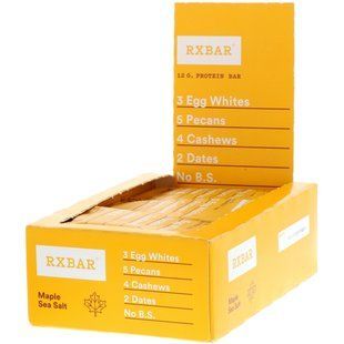 Protein Bars, Maple Sea Salt, RXBAR, 12 Bars, 52 g (1.83 oz)