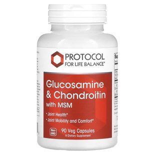 Protocol for Life Balance, Glucosamine & Chondroitin with MSM, 90 Veg Capsules купить в Киеве и Украине