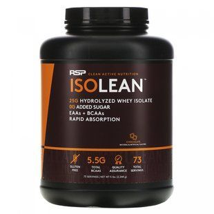 RSP Nutrition, IsoLean, гидролизованный изоляточного сывороточного протеина, EAA и BCAA, шоколад, 2268 г (5 фунтов) купить в Киеве и Украине