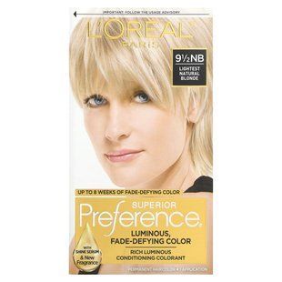 L'Or&eacute;al, Superior Preference, Luminous, Fade-Defying Color, 9 1/2 NB, Lightest Natural Blonde, 1 Application купить в Киеве и Украине