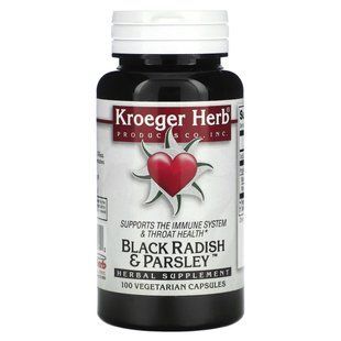 Чорна редька і петрушка, Kroeger Herb Co, 100 вегетаріанських капсул