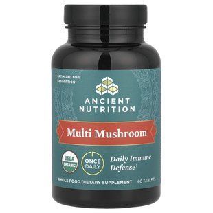 Axe / Ancient Nutrition, Мульти-грибы, ежедневная иммунная защита, 60 таблеток купить в Киеве и Украине