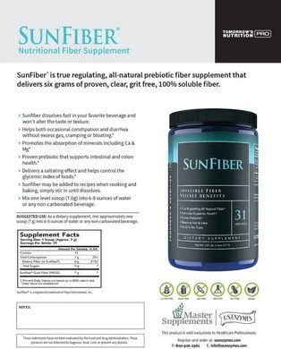 Клітковина для здоров'я кишечника та товстої кишки Master Supplements (SunFiber) 217 г
