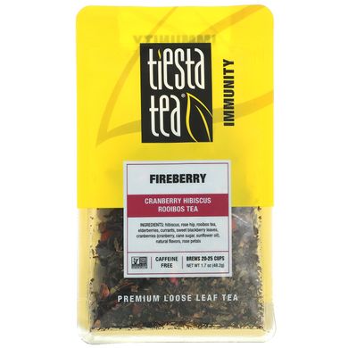 Tiesta Tea Company, Листовий чай преміум-класу, Fireberry, без кофеїну, 1,7 унції (48,2 г)