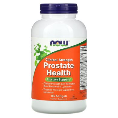Вітаміни для здоров'я передміхурової залози Now Foods (Clinical Strength Prostate Health) 180 гелевих капсул