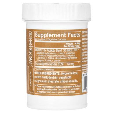 The Vitamin Shoppe, Ultimate 10+ Probiotics, 30 Billion CFU, 30 Vegetable Capsules купить в Киеве и Украине