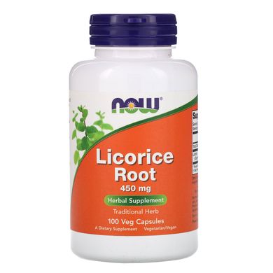 Корінь солодки Now Foods (Liсorice Root) 450 мг 100 капсул