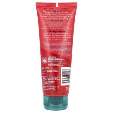 Himalaya, Fresh Start, масляное очищающее средство для умывания, клубника, 3,4 жидких унции (100 мл) купить в Киеве и Украине