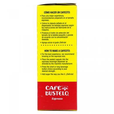 Cafe Bustelo, Espresso, dark roast coffee, 10 capsules of 0.17 ounces (5.1 grams) each